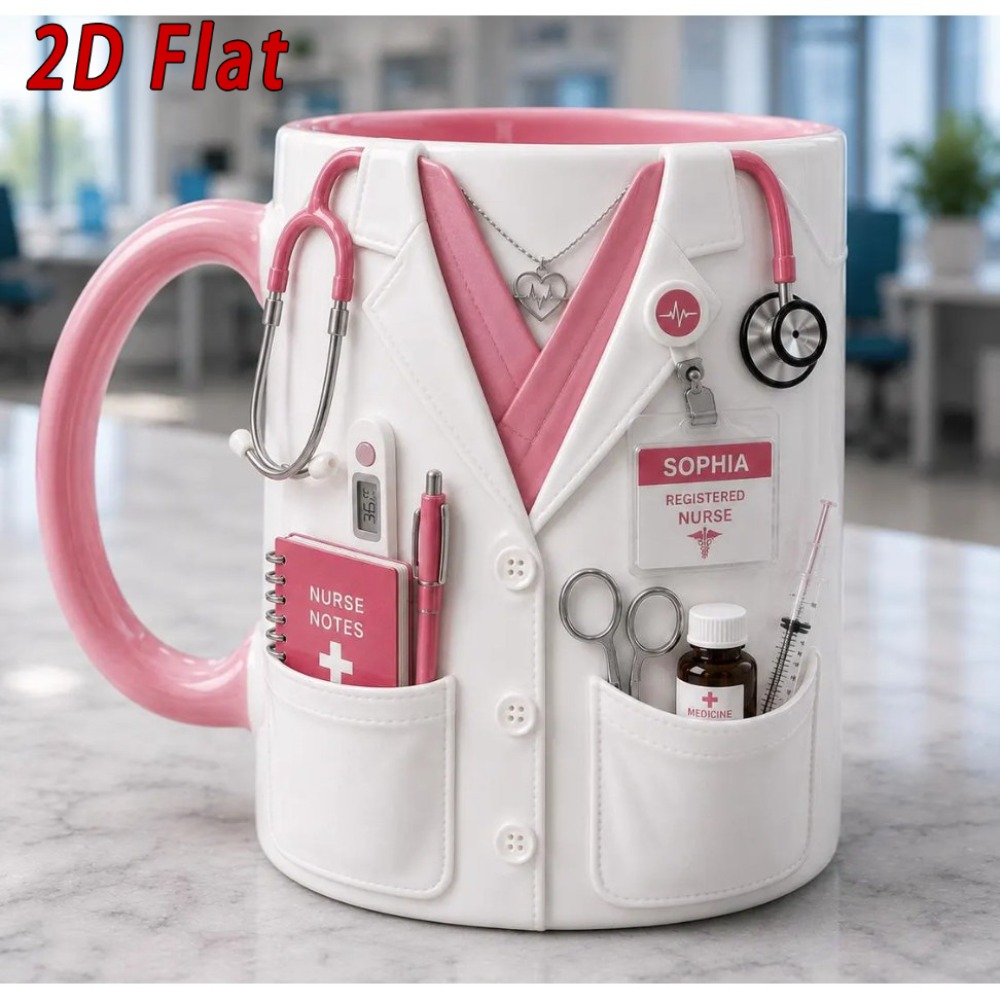 Coffee Tea Name - Custom Name Nurse Mug 11oz Ceramic