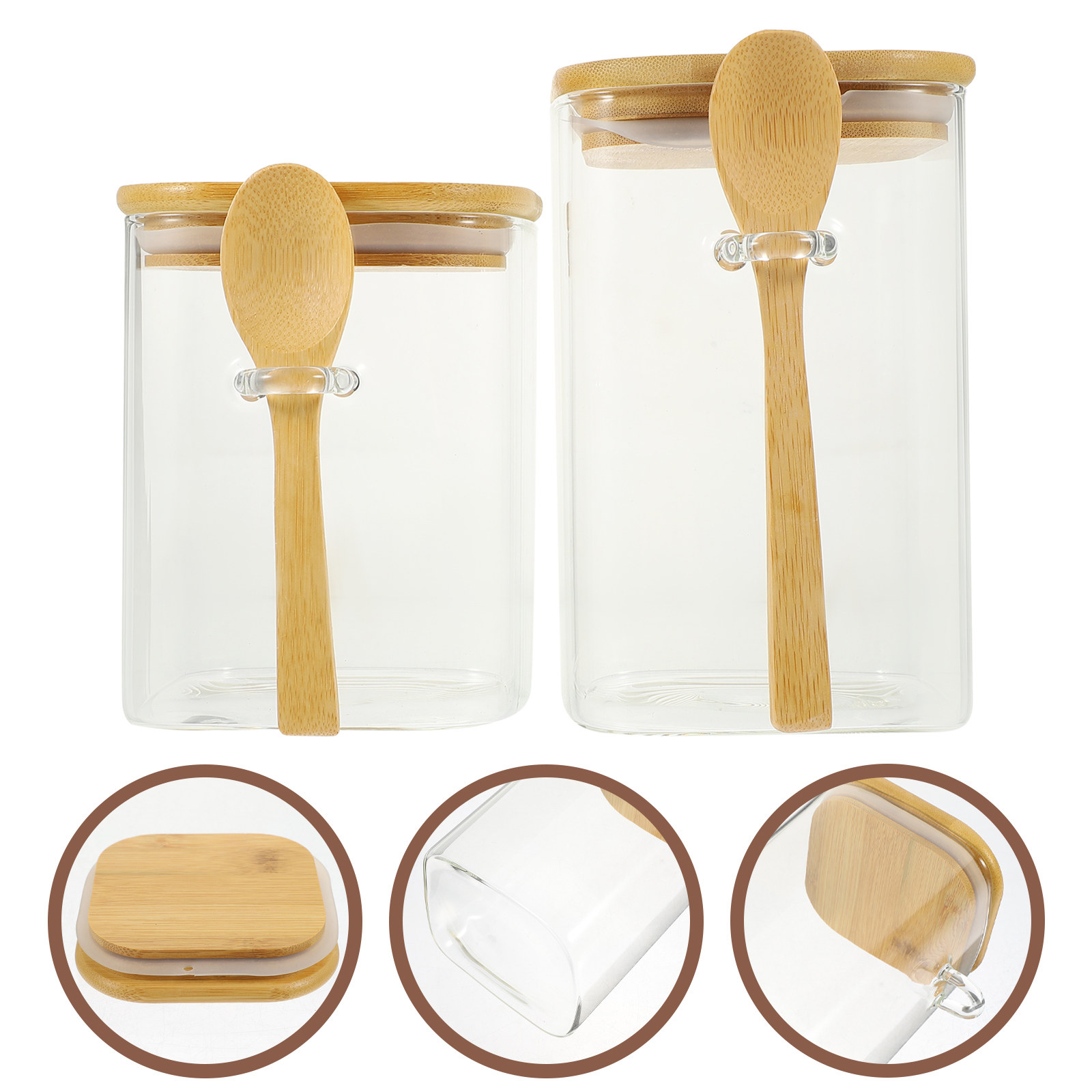 Coffee Tea Sugar - 2Sets Heavy Duty Glass Coffee Container