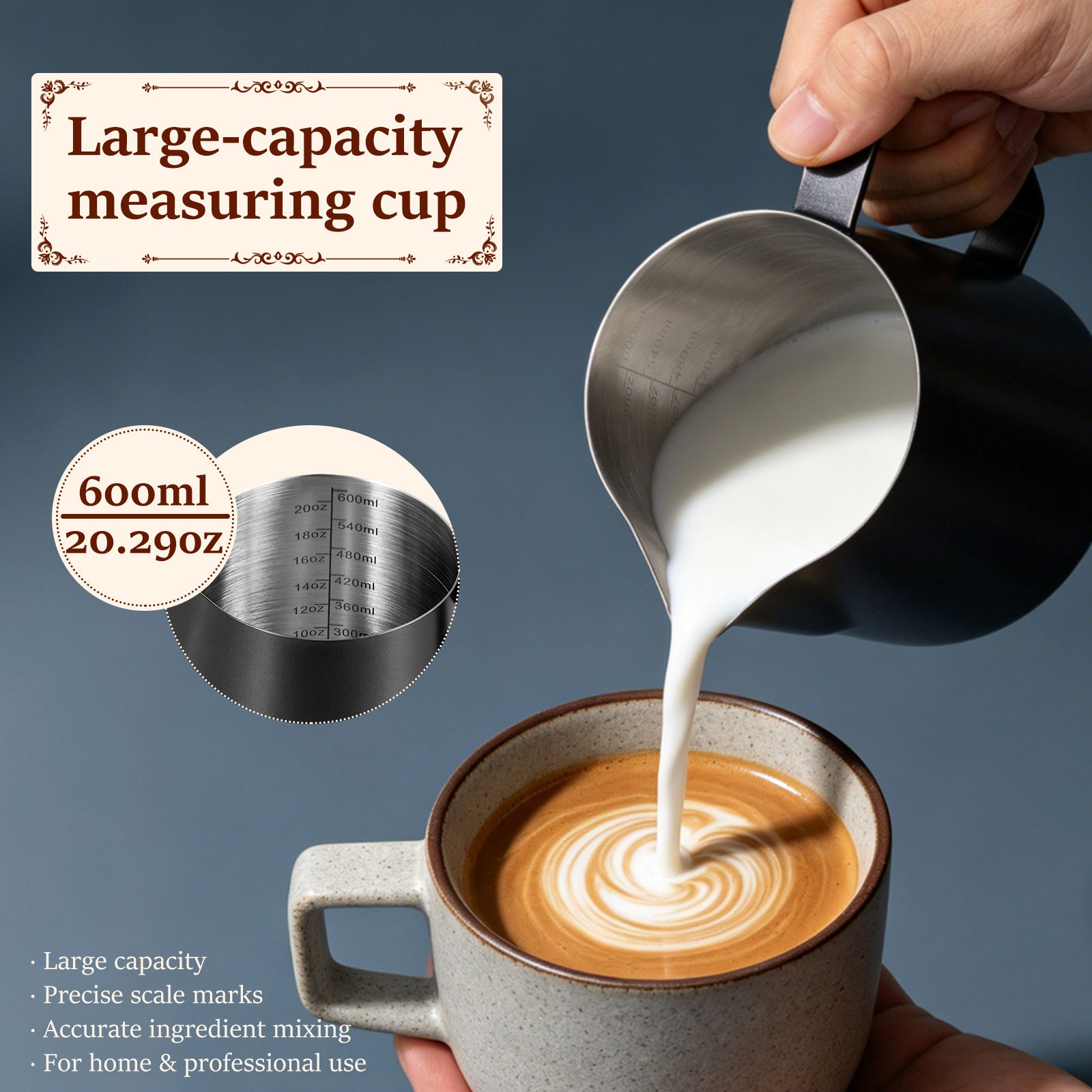 600ml Stainless Steel Milk Fro - Barista Milk Jug recension och pris