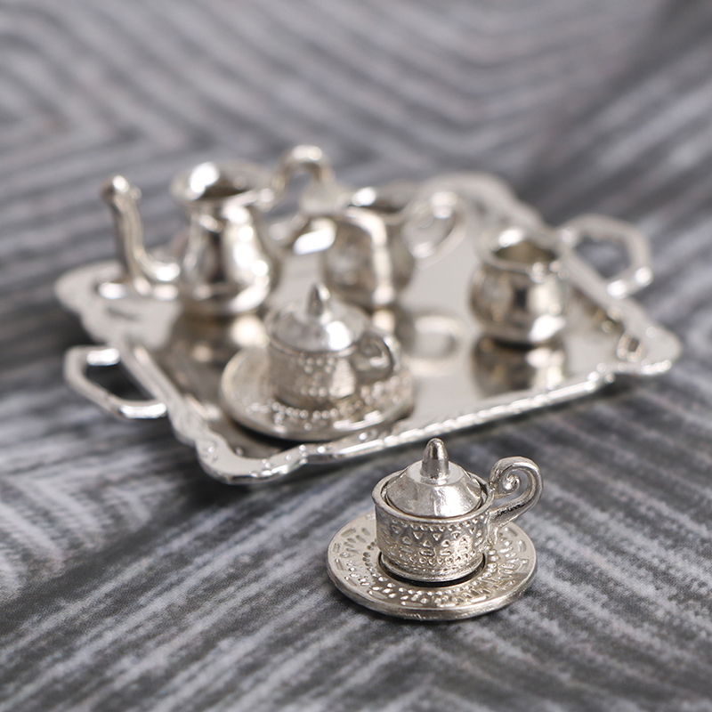 10pcs/Set 1/12 Dollhouse Minia - Coffee Tea And Sugar Set recension och pris