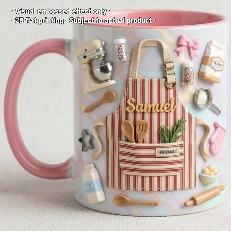Custom Baker Mug 2D Print Pers - Coffee Tea Name recension och pris