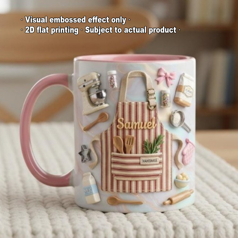 Custom Baker Mug 2D Print Pers - Coffee Tea Name recension och pris