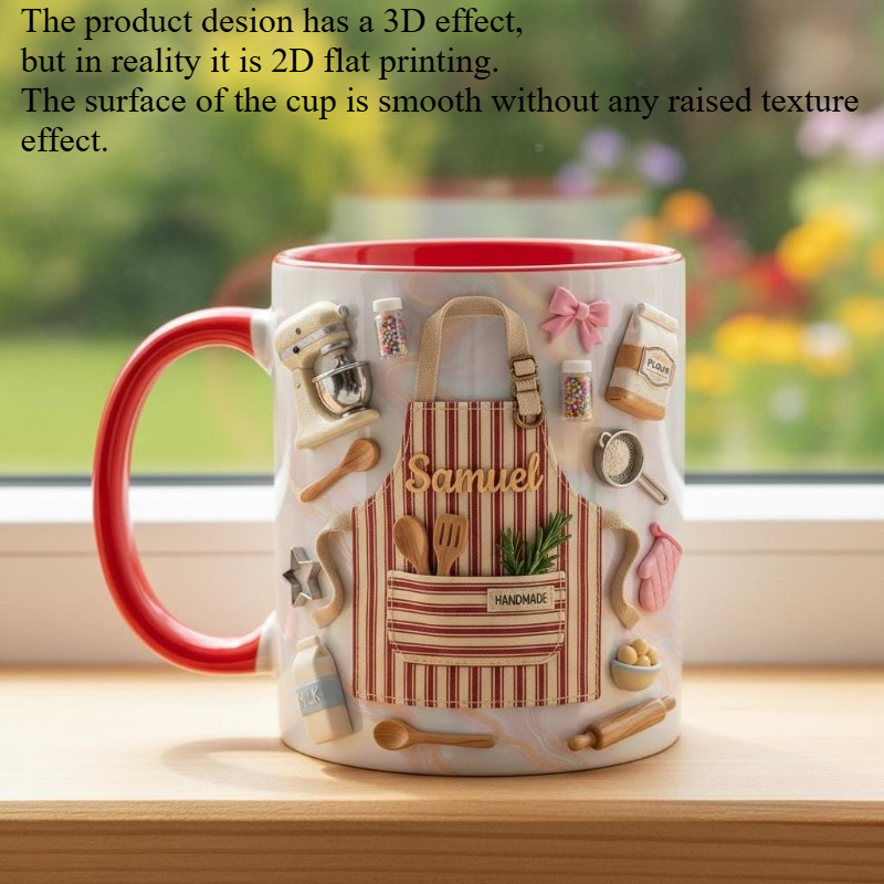 Custom Baker Mug 2D Print Pers - Coffee Tea Name recension och pris