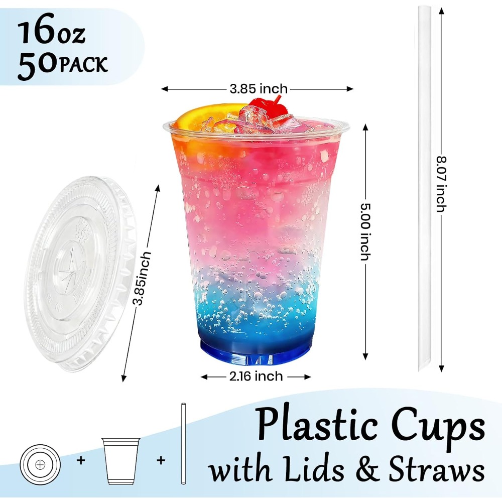 50 Pack 16oz Disposable Cups w - Coffee Tea Images recension och pris