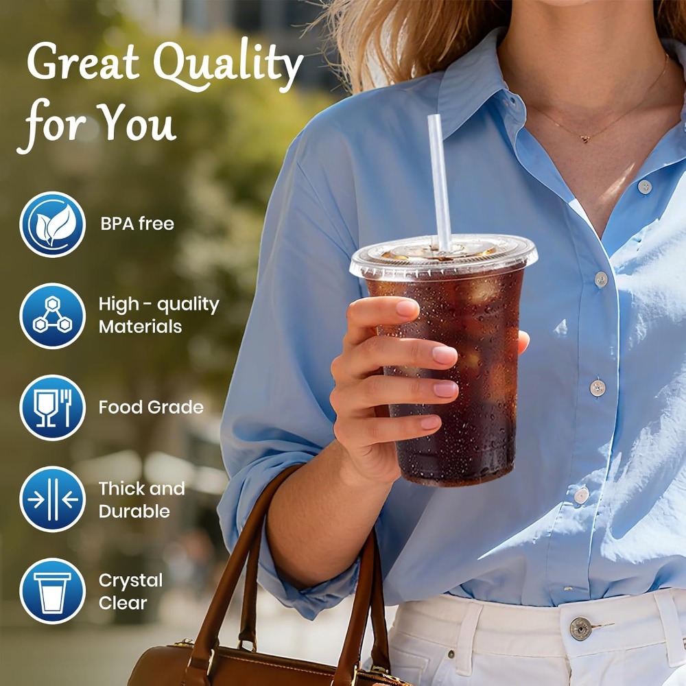 50 Pack 16oz Disposable Cups w - Coffee Tea Images recension och pris
