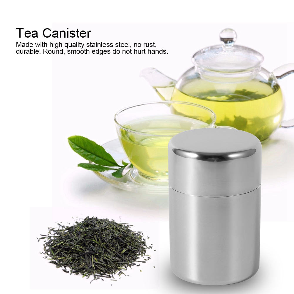 Stainless Steel Tea Leaf Tins  - Coffee Tea Sugar recension och pris