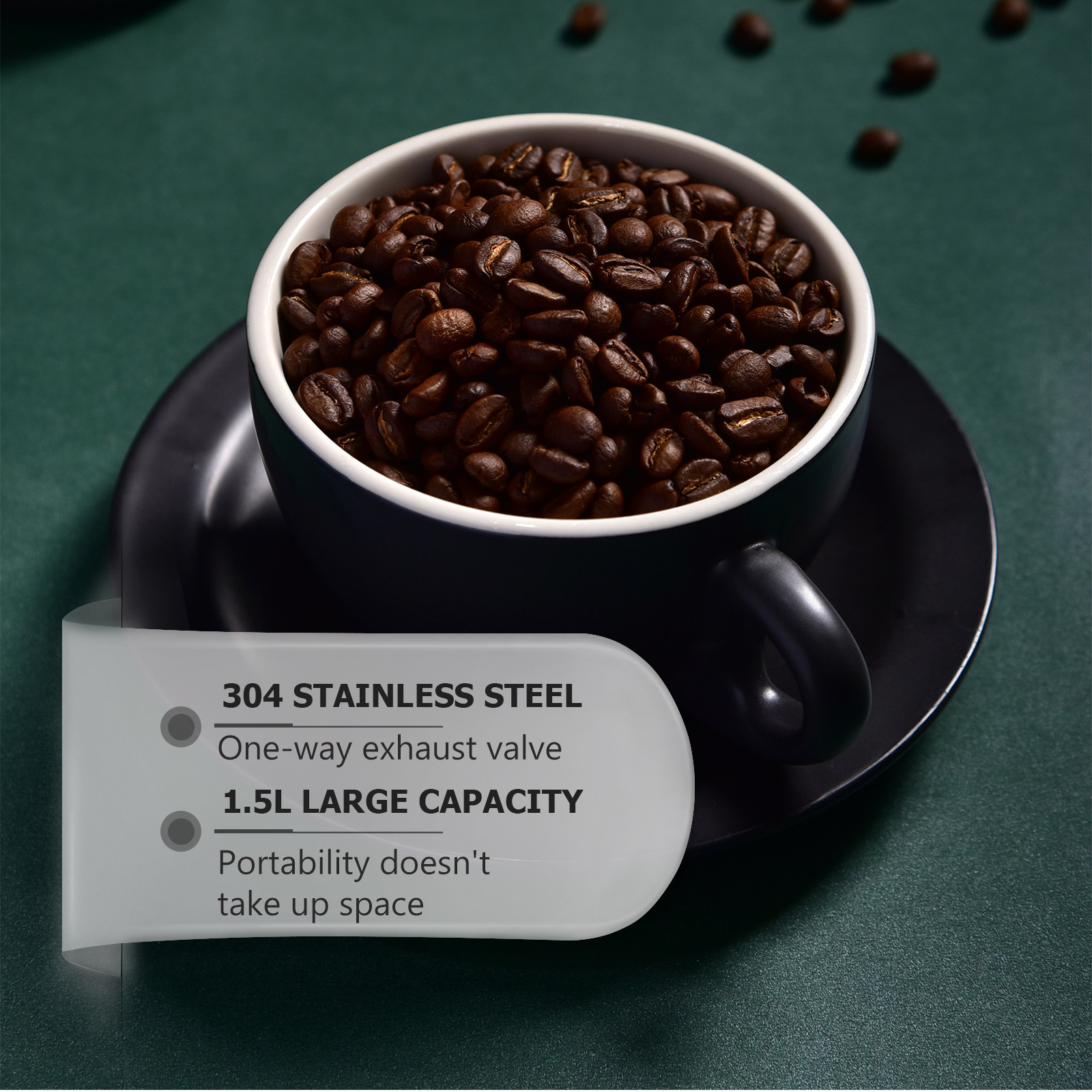 1Pcs Coffee Bean Storage Conta - Coffee Tea Sugar recension och pris