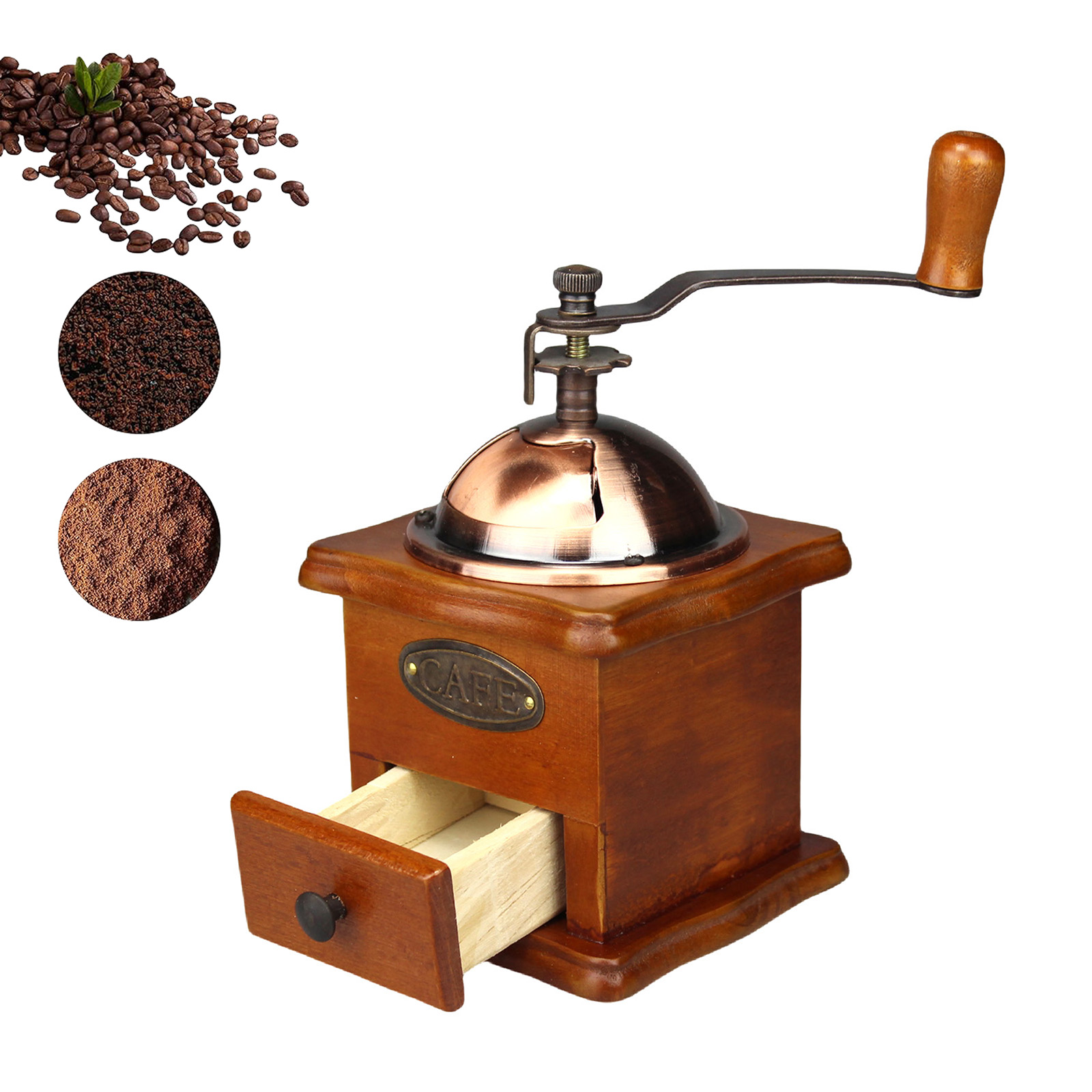 Antique Manual Coffee Grinder  - Burr Hand Grinder recension och pris