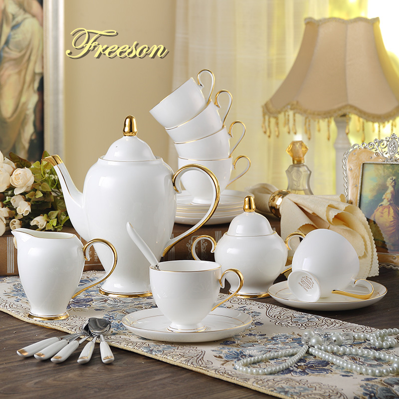 Grace Bone China Coffee Set Wh - Coffee Tea Sugar recension och pris