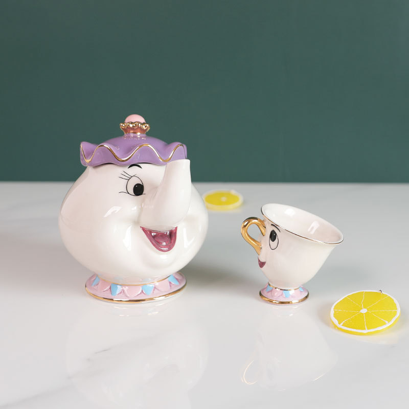 Hot Teapot Cartoon Beauty And  - Coffee Tea And Sugar Set recension och pris
