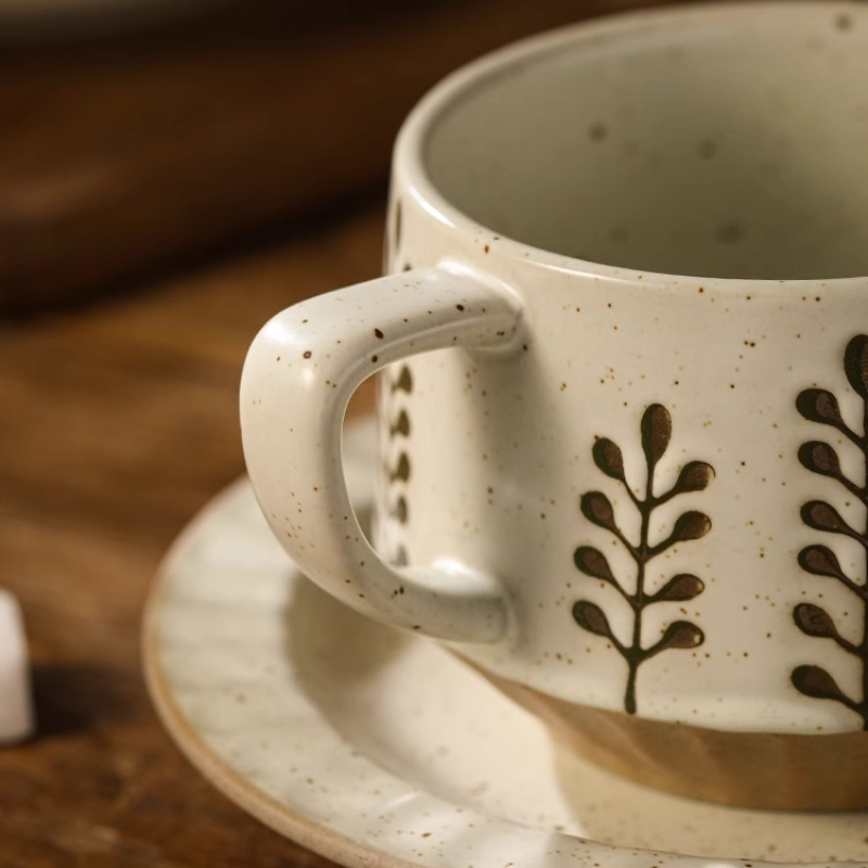 Retro Ceramic Cup Coarse Potte - Coffee Tea And Sugar Set recension och pris