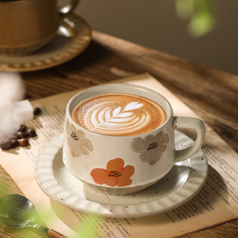 Retro Ceramic Cup Coarse Potte - Coffee Tea And Sugar Set recension och pris