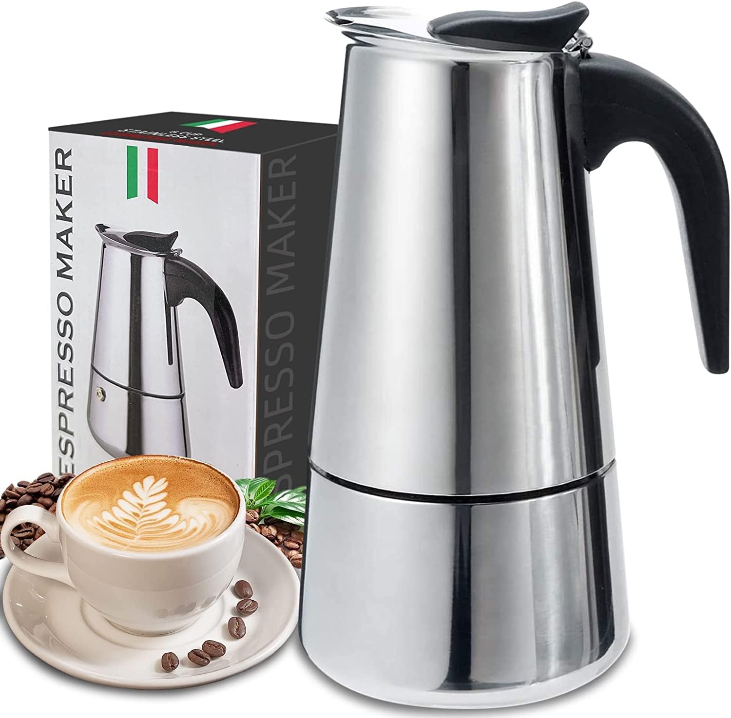 4/6/9 Cups Moka Pot Caffe Mach - Moka Pot Stove recension och pris