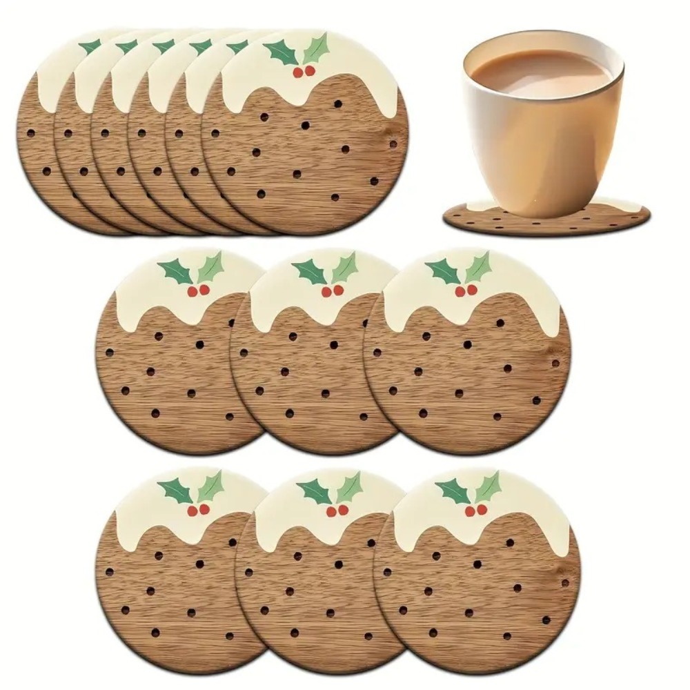 Wooden Cup Coasters Set Puddin - Coffee Tea And Sugar Set recension och pris
