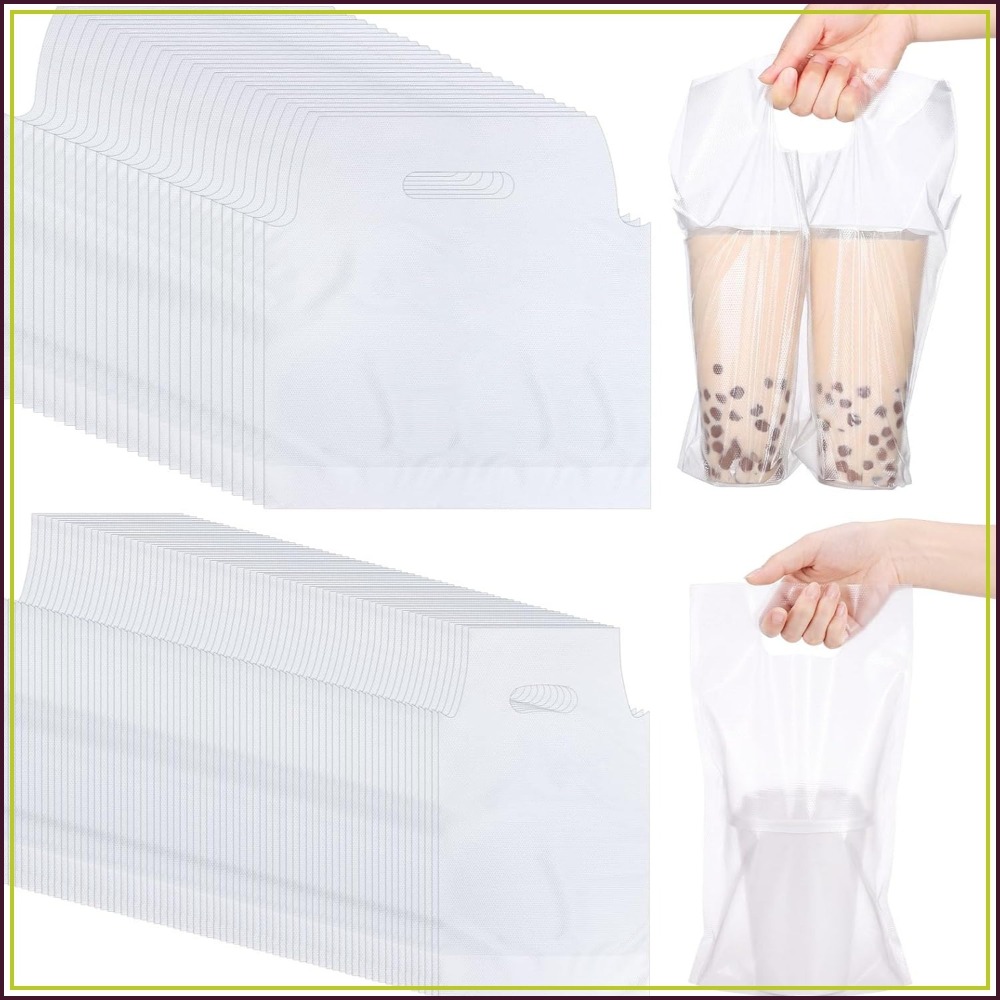 200 Clear Plastic Cup Carrier  - Coffee Tea Images recension och pris