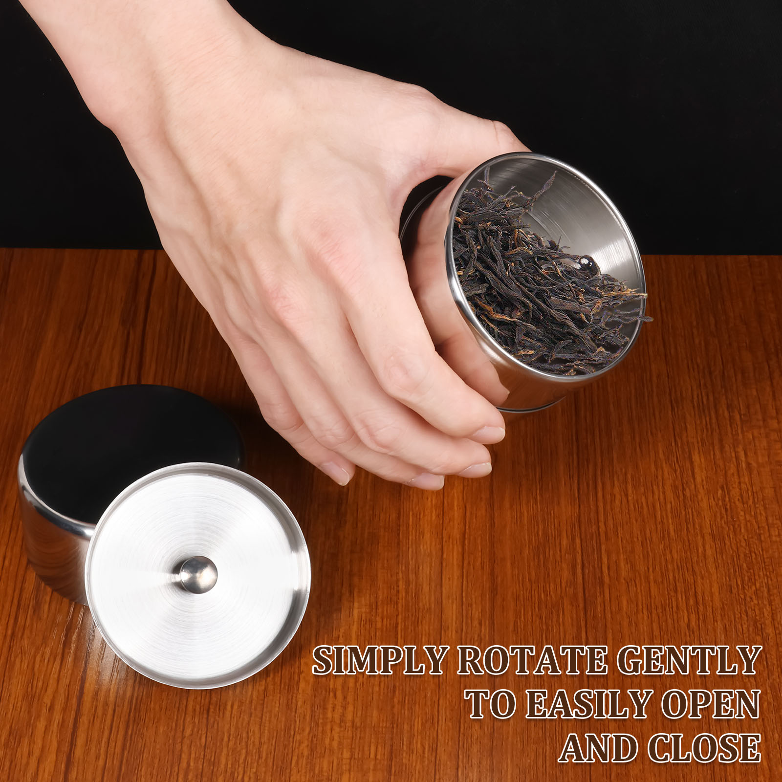 Stainless Steel Tea Leaf Tins  - Coffee Tea Sugar recension och pris
