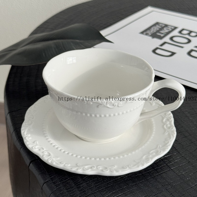 French Light Luxury Embossed F - Coffee Tea And Sugar Set recension och pris