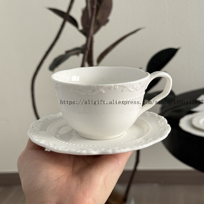 French Light Luxury Embossed F - Coffee Tea And Sugar Set recension och pris