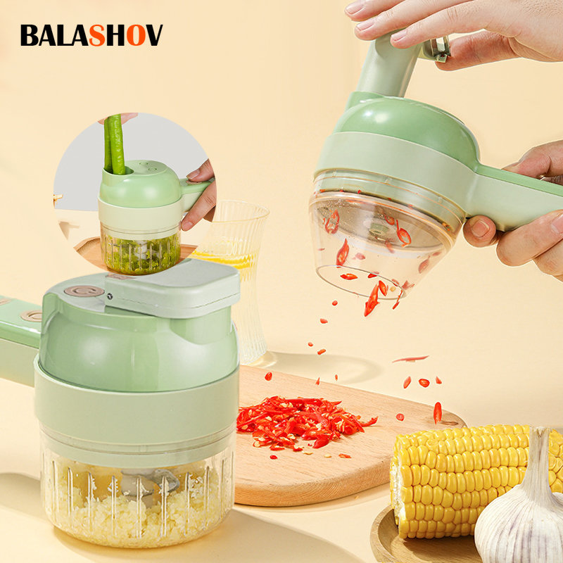 4In1 Electric Vegetable Cutter - Burr Hand Grinder recension och pris