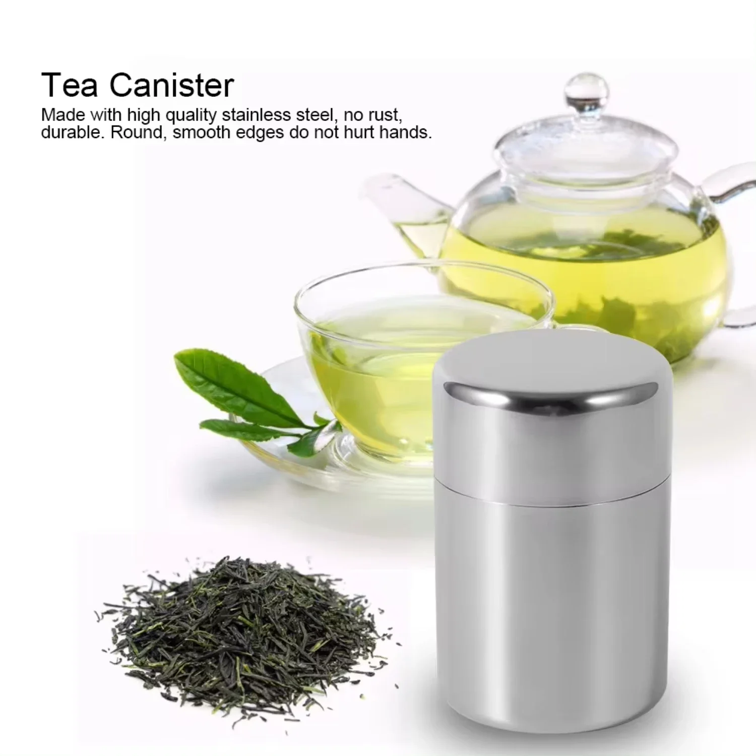 Stainless Steel Tea Leaf Tins  - Coffee Tea Sugar recension och pris