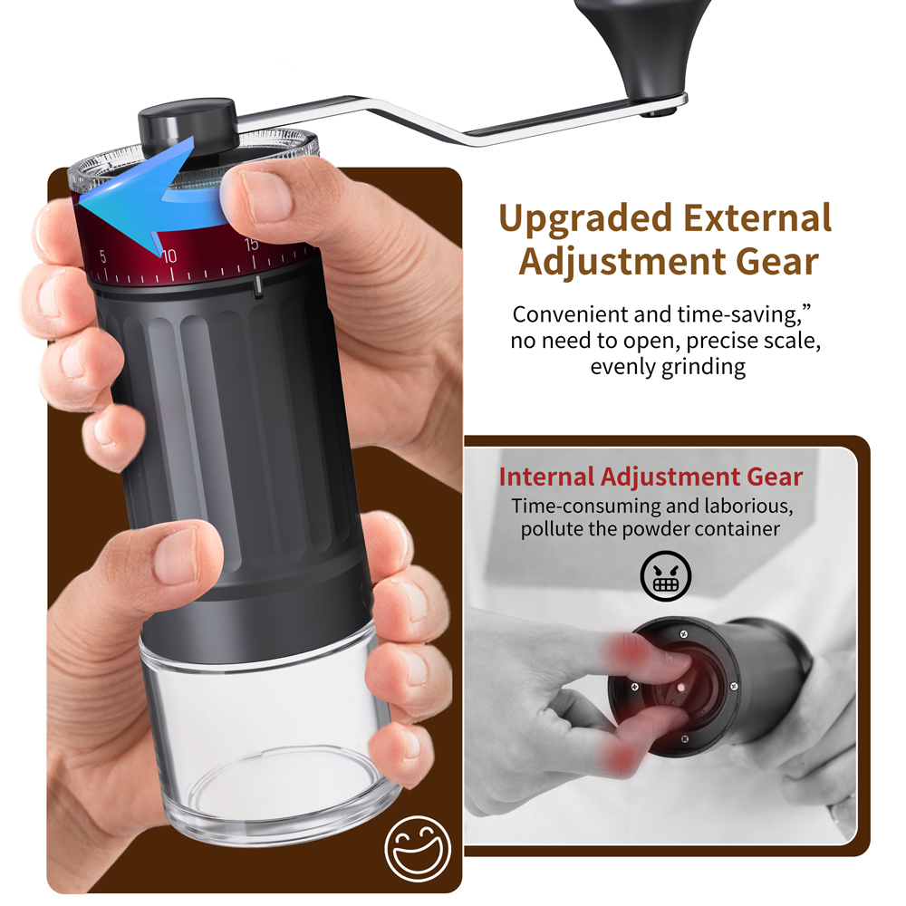 External Adjustable Conical Bu - Burr Hand Grinder recension och pris